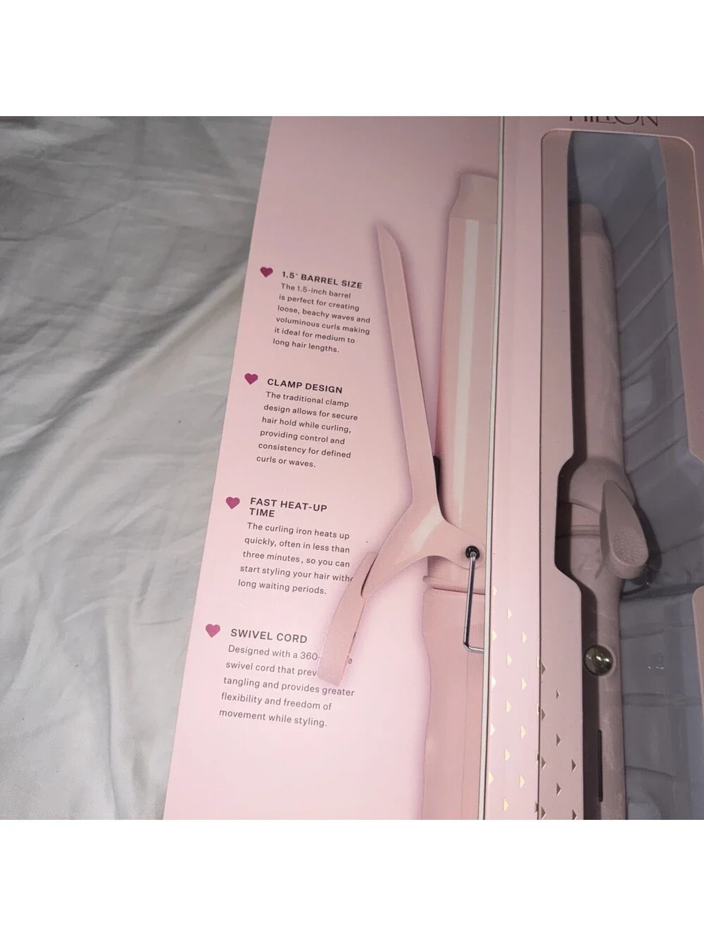 Paris Hilton pink  1.5 in curling iron ceramic coated barrel